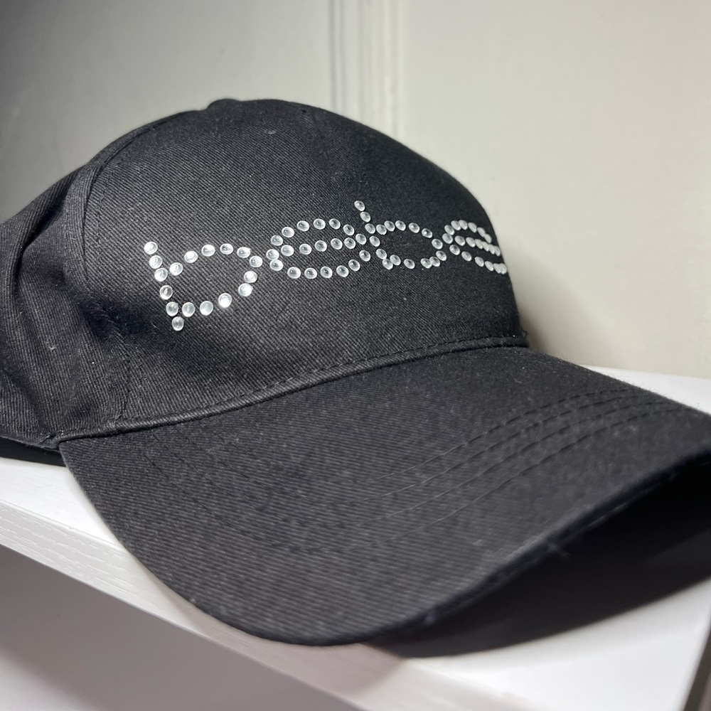 NWT bebe black SnapBack hat